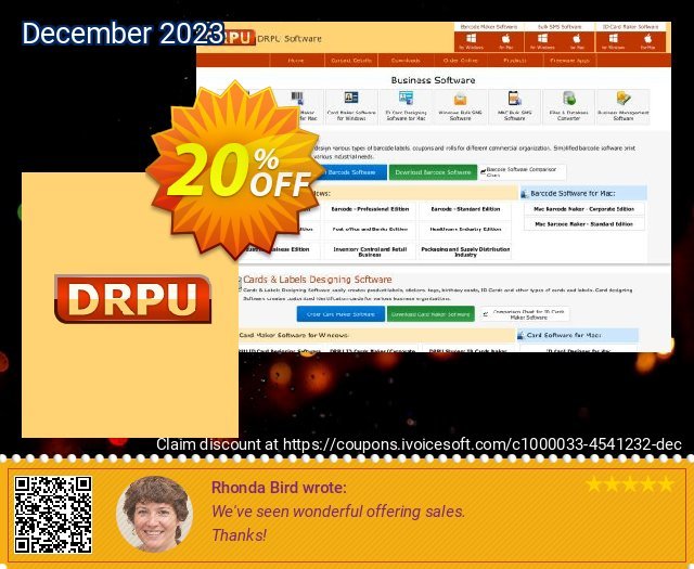 DRPU Birthday Cards Designing Software teristimewa voucher promo Screenshot