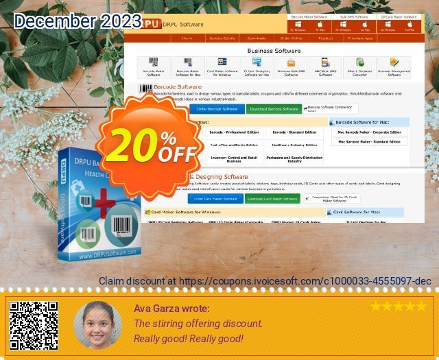 DRPU Healthcare Industry Barcode Label Maker Software formidable Verkaufsförderung Bildschirmfoto