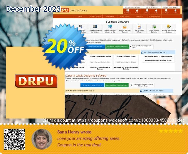DRPU Bulk SMS Software - All in one Mac + Windows Freedom Pack Bundle menakuntukan kode voucher Screenshot