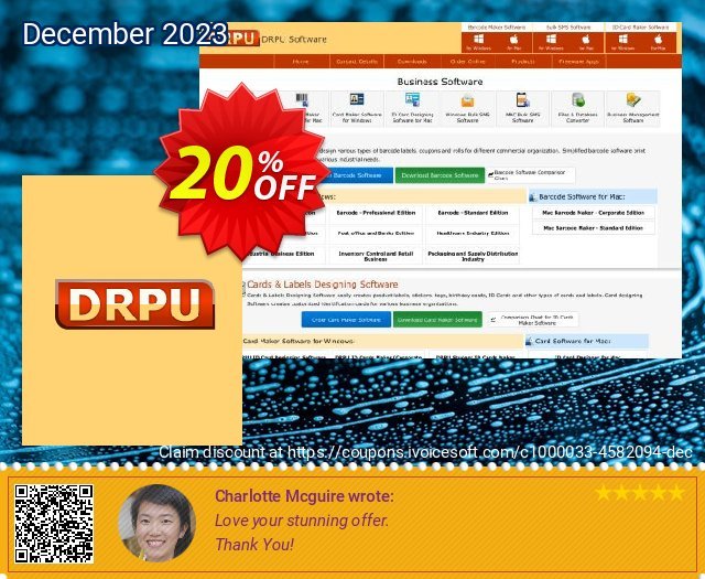 Post Office and Bank Barcode Label Maker Software - 5 PC License super Verkaufsförderung Bildschirmfoto