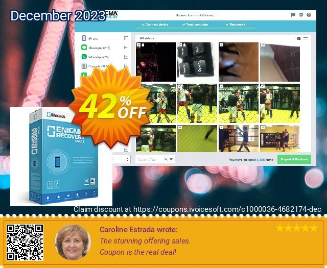 Enigma Recovery Single (1 Year) aufregenden Verkaufsförderung Bildschirmfoto