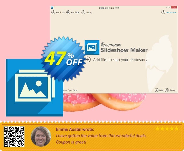 Icecream Slideshow Maker PRO khas penawaran loyalitas pelanggan Screenshot