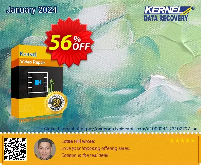 Kernel Video Repair discount 56% OFF, 2022 Kissing Day offer. Kernel Video Repair - Home User 1 Year License Special promotions code 2022