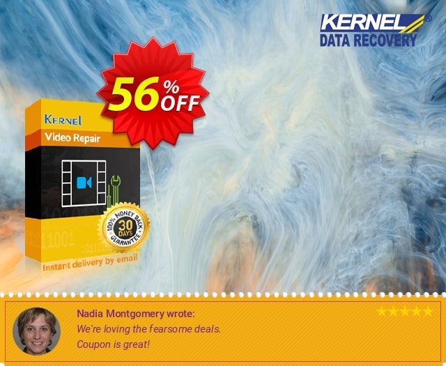 Kernel Video Repair discount 56% OFF, 2024 Easter Day sales. Kernel Video Repair - Home User 1 Year License Special promotions code 2024