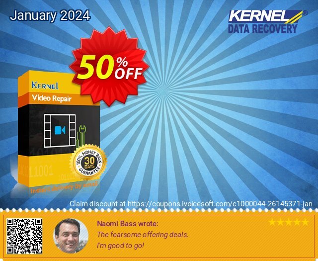 Kernel Video Repair Lifetime License 令人难以置信的 扣头 软件截图