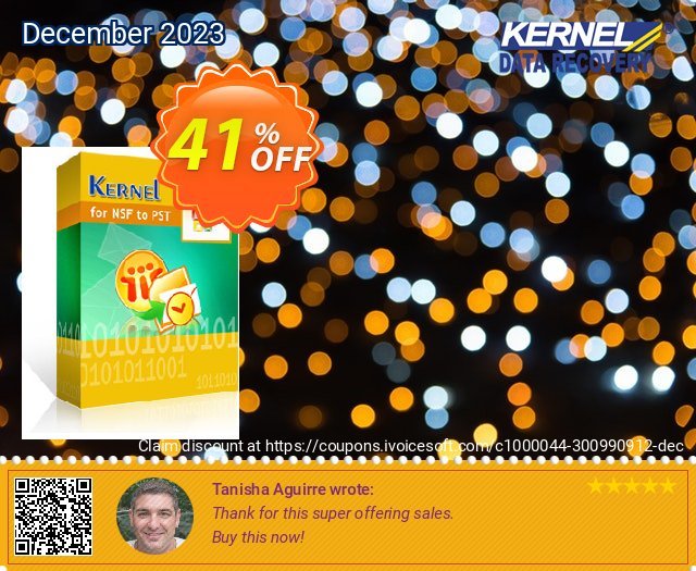 Kernel for Lotus Notes to Outlook (250 NSF Files) discount 41% OFF, 2024 Memorial Day offering discount. 30% OFF Kernel for Lotus Notes to Outlook (250 NSF Files), verified