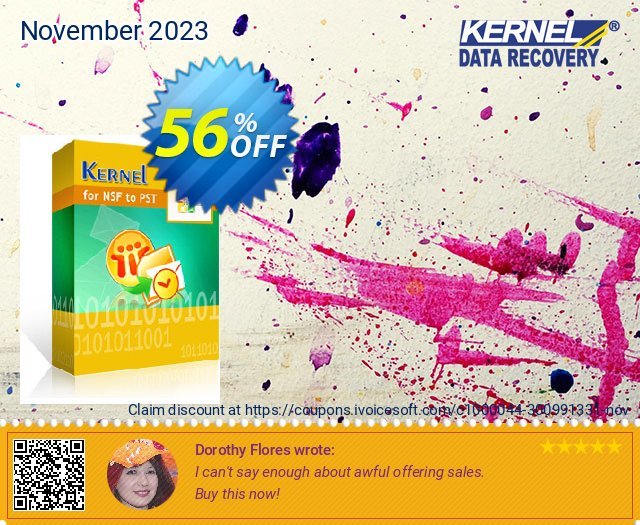 Kernel for Lotus Notes to Outlook (25 NSF Files) discount 56% OFF, 2024 April Fools' Day offering discount. 30% OFF Kernel for Lotus Notes to Outlook (25 NSF Files), verified