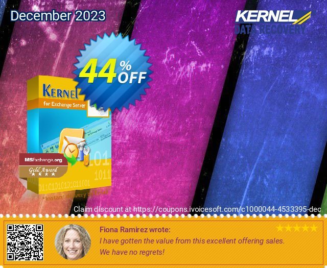 Kernel for Exchange Server (Corporate License) discount 44% OFF, 2022 Christmas Eve offering sales. Kernel Recovery for Exchange Server - Corporate License impressive deals code 2022