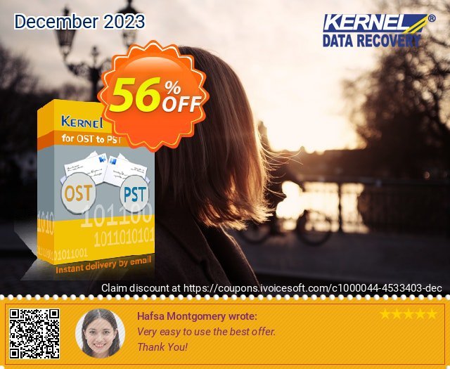 Kernel for OST to PST (Technician License) 优秀的 产品折扣 软件截图