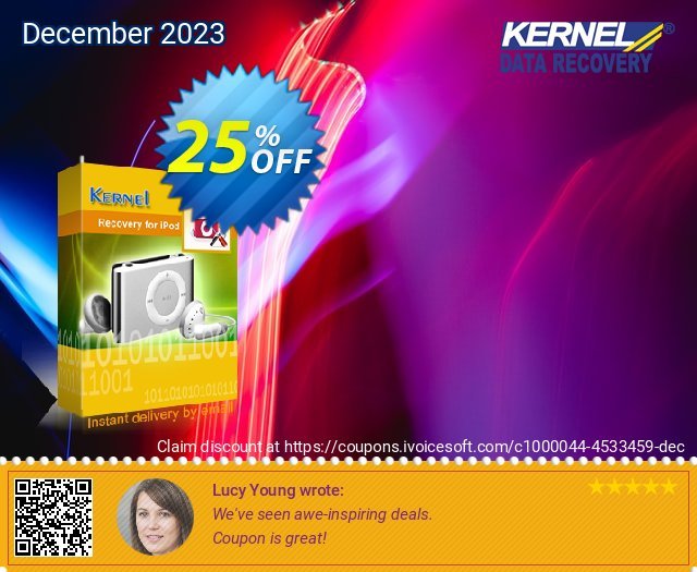 Kernel Recovery for IPod discount 25% OFF, 2024 African Liberation Day offering sales. Kernel Recovery for IPod amazing offer code 2024