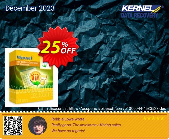 Kernel for Notes Calendar to Outlook - Technician License discount 25% OFF, 2022 New Year offer. Kernel for Notes Calendar to Outlook - Technician License amazing deals code 2022