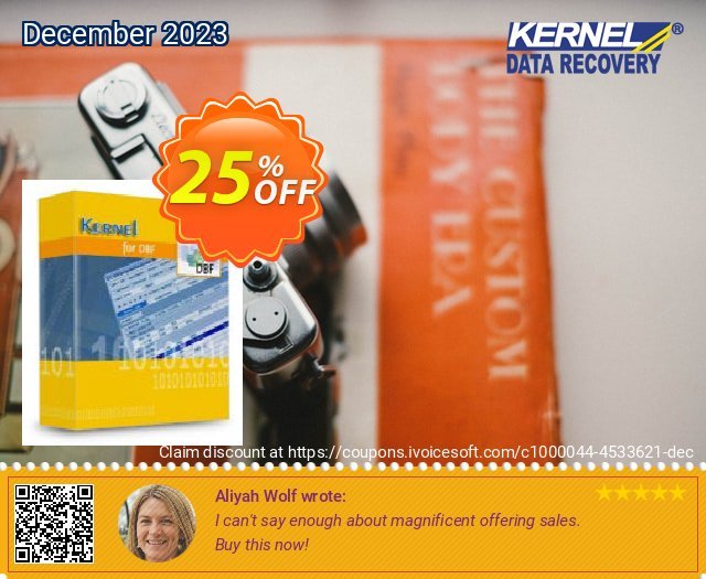 Kernel for DBF Database Repair (Corporate) discount 25% OFF, 2022 Happy New Year sales. Kernel Recovery for DBF - Corporate License stunning discount code 2022