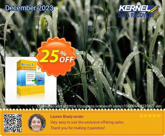 Kernel for Word to PDF - 10 Users License discount 25% OFF, 2022 Xmas offering sales. Kernel for Word to PDF - 10 Users License big promo code 2022