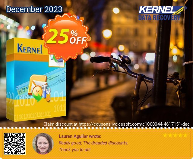 Get 25% OFF Kernel File Repairing Tools Bundle ( Word, Excel and PDF files ) offering sales