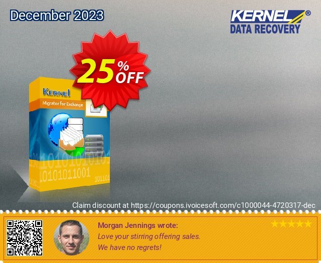 Kernel Migrator for Exchange (1000 Mailboxes) discount 25% OFF, 2024 Easter Day offering sales. Kernel Migrator for Exchange ( 501 - 1000 Mailboxes ) Awful offer code 2024