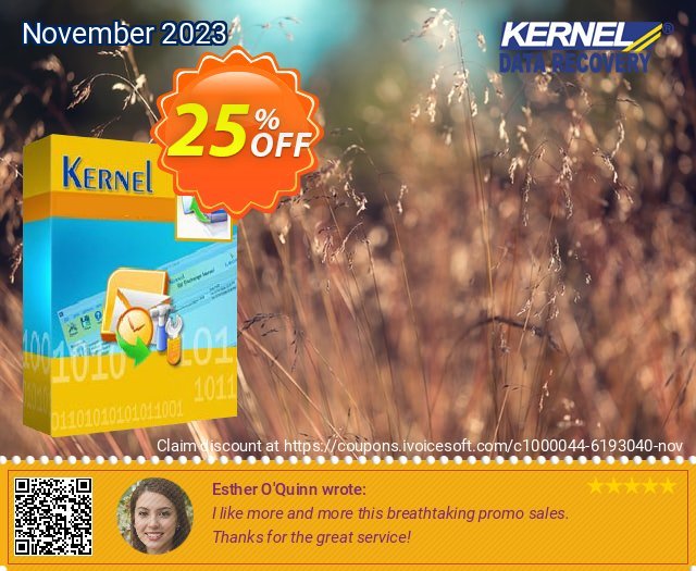Kernel SQL Backup Recovery - Home User License megah penawaran promosi Screenshot