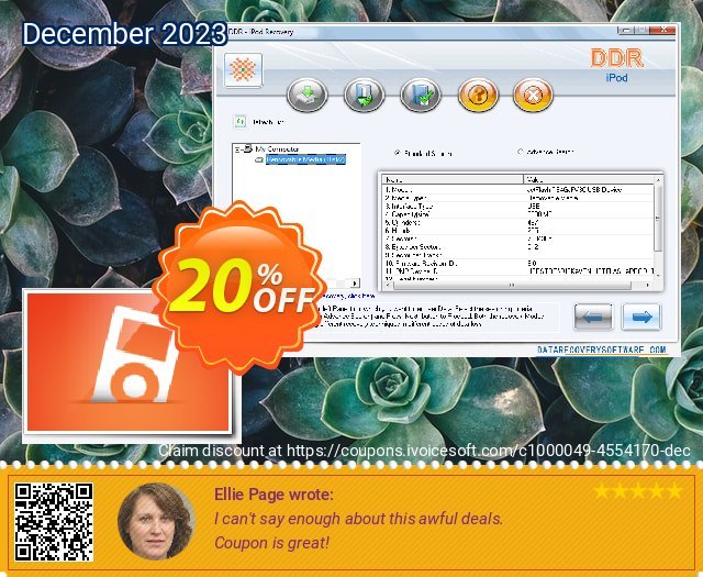 Data Recovery Software for iPod spitze Außendienst-Promotions Bildschirmfoto