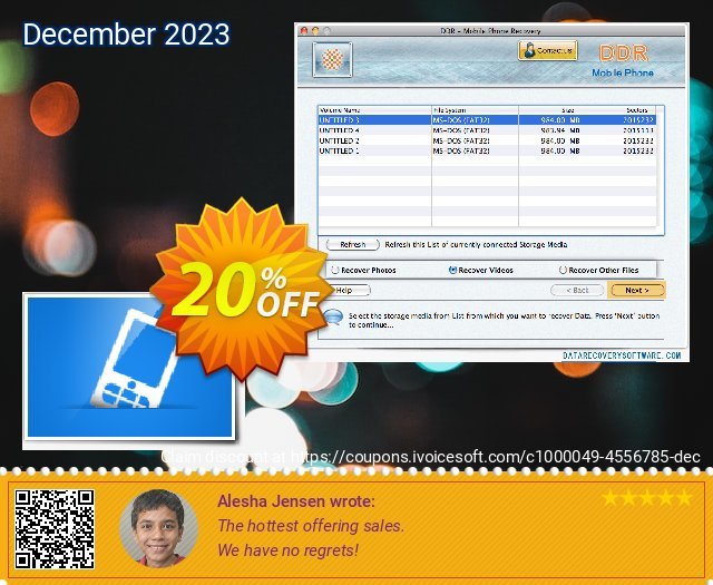 Mac Data Recovery Software for Mobile Phone wunderbar Verkaufsförderung Bildschirmfoto