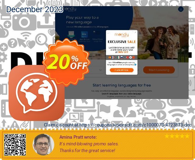 Mondly for Business Monthly Access discount 20% OFF, 2023 Camera Day deals. Mondly Premium for Business - Annual Subscription exclusive offer code 2023