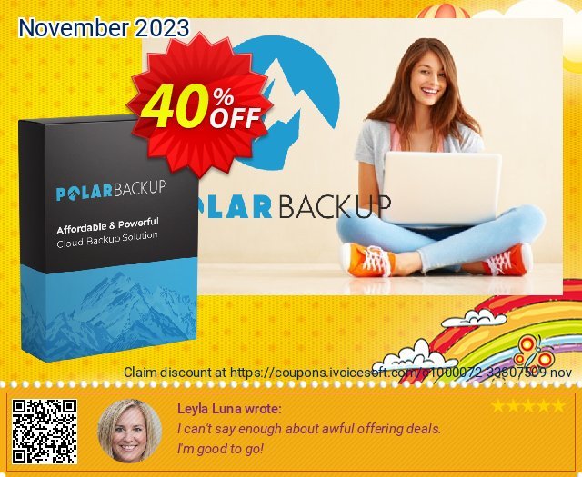PolarBackup Unlimited Monthly discount 40% OFF, 2022 Year-End promo sales. Polar Backup Home Unlimited Hottest discount code 2022