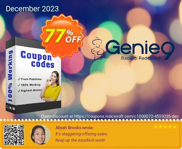 Genie Backup Manager PRO 9 (5 Pack) discount 77% OFF, 2022 July 4th offering sales. Genie Backup Manager Professional 9 - 5 Pack best promo code 2022
