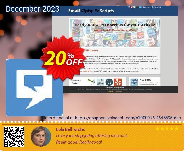 Website Live Chat Script formidable Verkaufsförderung Bildschirmfoto