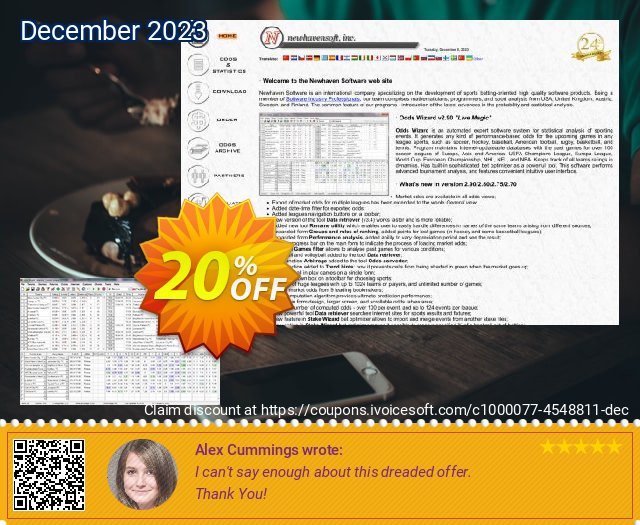 Odds Wizard - unlimited subscription ausschließenden Ausverkauf Bildschirmfoto