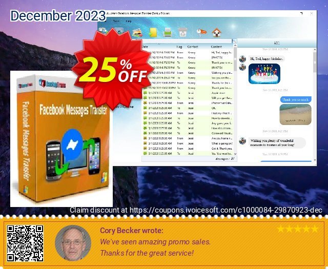 Backuptrans Facebook Messages Transfer (Business Edition) atemberaubend Sale Aktionen Bildschirmfoto