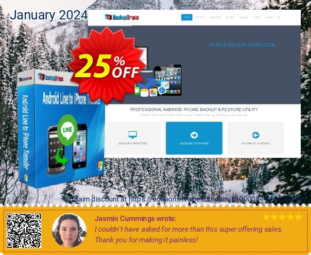 Backuptrans Android Line to iPhone Transfer discount 25% OFF, 2024 April Fools' Day promo sales. Backuptrans Android Line to iPhone Transfer (Personal Edition) awful discounts code 2024