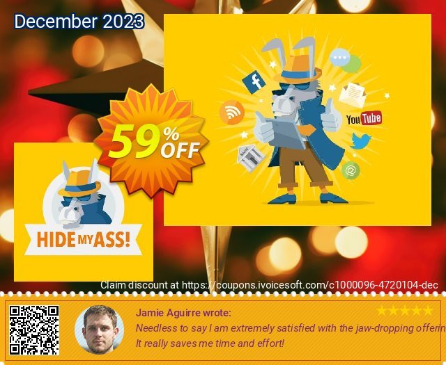 HMA Hidemyass Pro VPN 12 months plan discount 59% OFF, 2022 Daylight Saving Day offering sales. 12 Months Special amazing promotions code 2022