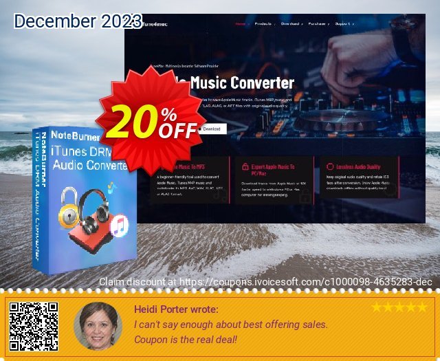 NoteBurner iTunes DRM Audio Converter for Mac discount 20% OFF, 2022 World Ovarian Cancer Day offering sales. NoteBurner iTunes DRM Audio Converter for Mac imposing promo code 2022