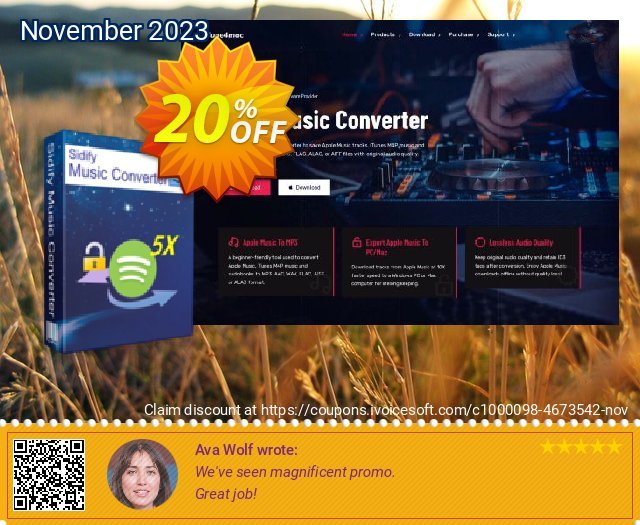 Sidify DRM Audio Converter for Spotify (Mac) discount 20% OFF, 2022 New Year's Day discounts. Sidify DRM Audio Converter for Spotify (Mac) awful deals code 2022