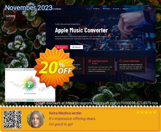 Spotify Audio Converter Platinum (Mac version) discount 20% OFF, 2022 New Year's Weekend offering sales. Spotify Audio Converter Platinum (Mac version) stirring discounts code 2022
