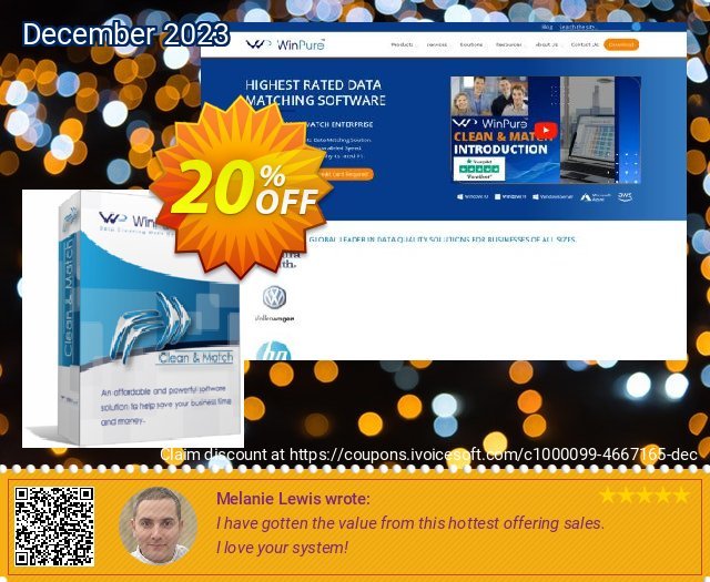 WinPure Clean & Match - Small Business Edition discount 20% OFF, 2022 Happy New Year deals. WinPure™ Clean & Match v7 - Small Business Edition with 1 Years Updates fearsome deals code 2022