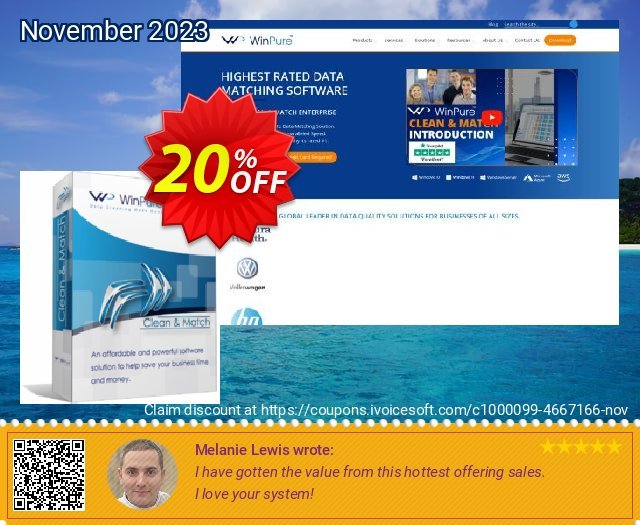 WinPure Clean & Match v7 - Pro Business Edition discount 20% OFF, 2022 New Year's Weekend offer. WinPure™ Clean & Match v7 - Pro Business Edition with 1 Years Updates dreaded offer code 2022