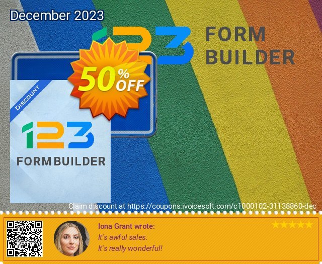 123FormBuilder Individual Plan 令人难以置信的 产品销售 软件截图