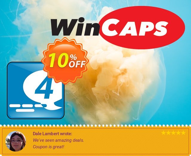 WinCaps Q4 1-year License discount 10% OFF, 2024 Mother's Day deals. 10% OFF WinCaps Q4 1-year License, verified