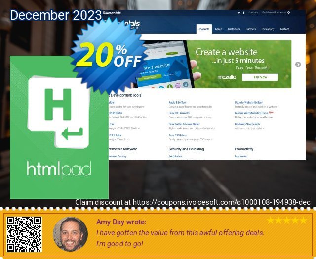 HTMLPad 2018 umwerfende Angebote Bildschirmfoto