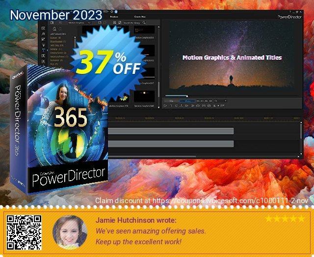 PowerDirector 365 - Monthly plan 令人难以置信的 产品销售 软件截图