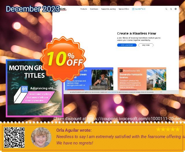 Motion Graphic Titles for PowerDirector verblüffend Promotionsangebot Bildschirmfoto