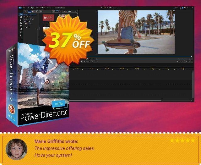PowerDirector 20 discount 37% OFF, 2024 Mother's Day offering sales. PowerDirector  Awesome sales code 2024