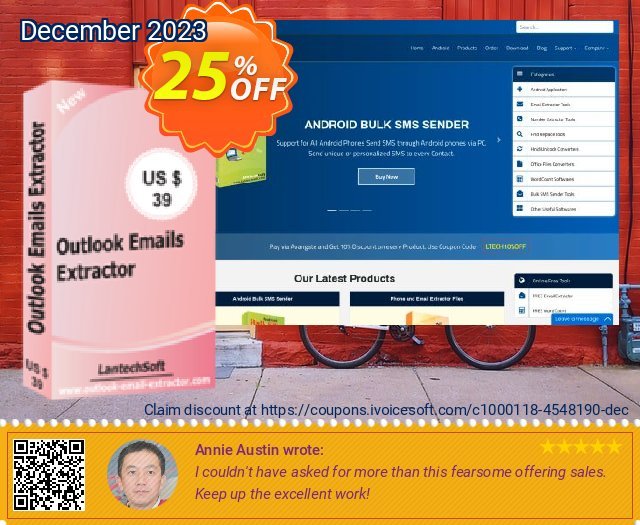 LantechSoft Fast Outlook Email Extractor 特別 奨励 スクリーンショット