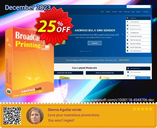 LantechSoft BroadCast Batch Printing discount 25% OFF, 2024 April Fools' Day offering sales. Christmas Offer