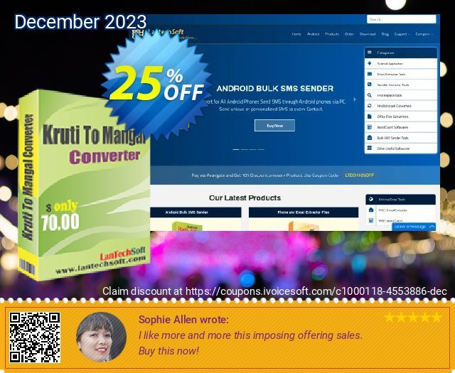 LantechSoft Kruti to Mangal Converter discount 25% OFF, 2024 April Fools' Day discount. Christmas Offer