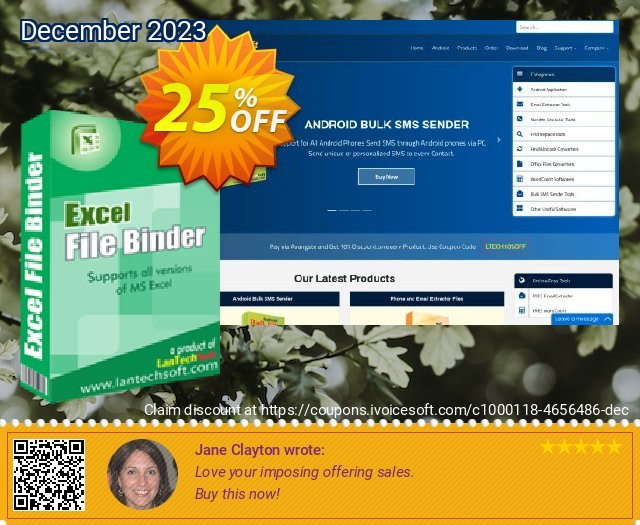 LantechSoft Excel File Binder exklusiv Ausverkauf Bildschirmfoto