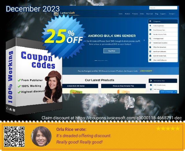 LantechSoft Bundle Web Email Extractor & Bulk Mailer discount 25% OFF, 2022 New Year offering sales. Christmas Offer