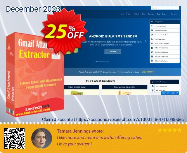 LantechSoft Gmail Attachment Extractor impresif sales Screenshot