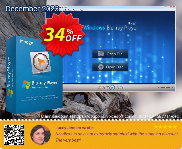 Macgo Windows Blu-ray Player 惊人 产品销售 软件截图