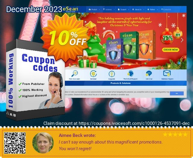 eScan Corporate Edition (with Hybrid Network Support) beeindruckend Außendienst-Promotions Bildschirmfoto