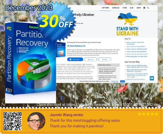 RS Partition Recovery 壮丽的 产品销售 软件截图